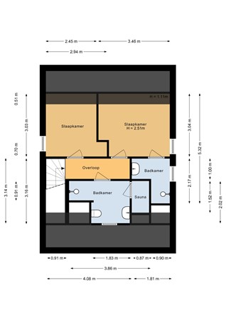 Plattegrond - Zeedijk 24-125, 4504 PN Nieuwvliet - FotoXperience-Woningfotografie-Eerste verdieping - 2D.jpg